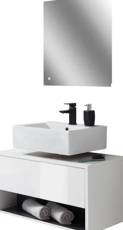Home affaire Badmöbel-Set »Studio Line, Bad im modernen Design, 2-teiliges Badezimmer« 2 Stk. tlg.