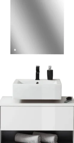 Home affaire Badmöbel-Set »Studio Line, Bad im modernen Design, 2-teiliges Badezimmer« 2 Stk. tlg.