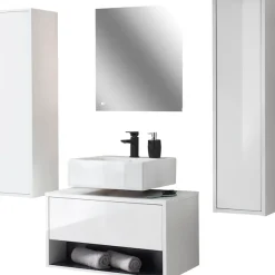 Home affaire Badmöbel-Set »Studio Line, Bad im modernen Design, 4-teiliges Badezimmer« 4 Stk. tlg.
