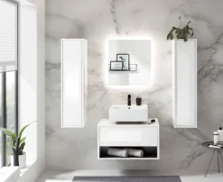 Home affaire Badmöbel-Set »Studio Line, Bad im modernen Design, 4-teiliges Badezimmer« 4 Stk. tlg.