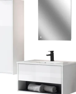 Home affaire Badmöbel-Set »Studio Line, Bad im modernen Design, 3-teiliges Badezimmer« 3 Stk. tlg.