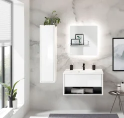 Home affaire Badmöbel-Set »Studio Line, Bad im modernen Design, 3-teiliges Badezimmer« 3 Stk. tlg.