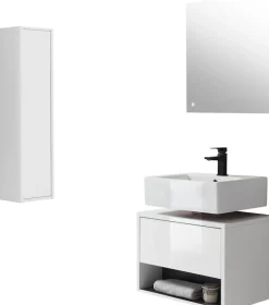 Home affaire Badmöbel-Set »Studio Line, Bad im modernen Design, 3-teiliges Badezimmer« 3 Stk. tlg.