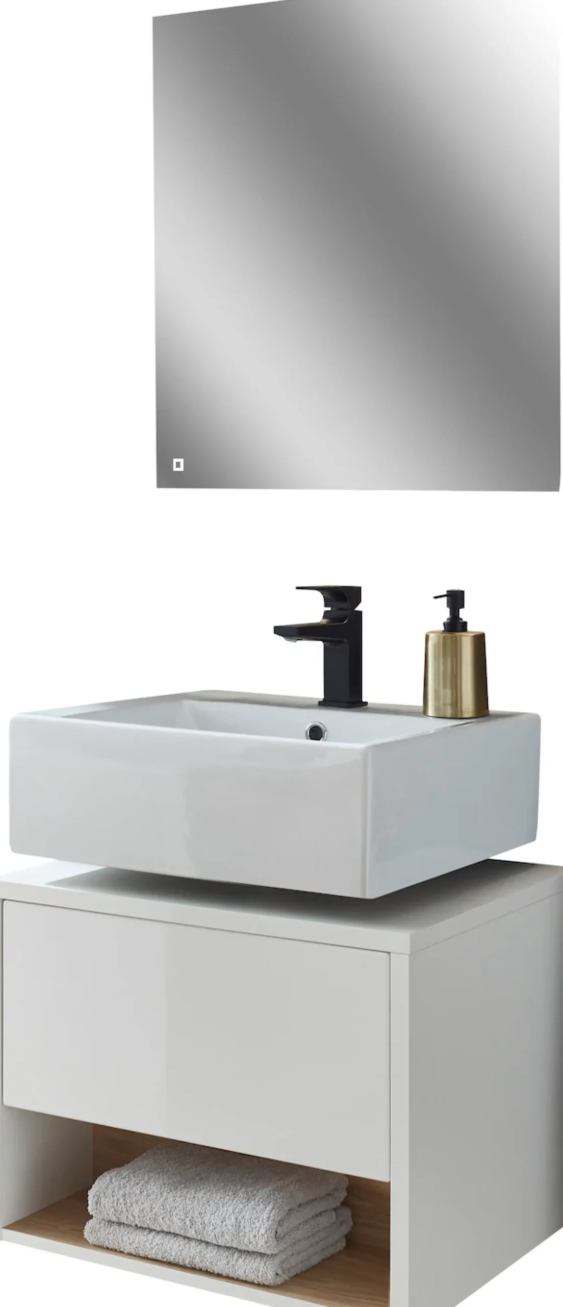 Home affaire Badmöbel-Set »Studio Line, Bad im modernen Design, 2-teiliges Badezimmer« 2 Stk. tlg.