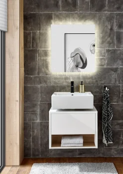 Home affaire Badmöbel-Set »Studio Line, Bad im modernen Design, 2-teiliges Badezimmer« 2 Stk. tlg.