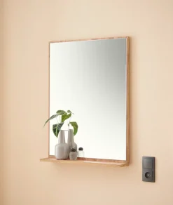 Home affaire Badspiegel »CITY/GIRON, Spiegel in Wotan Eiche, Wandspiegel im zeitlosen Design« mit Ablagefläche, 60 cm breit