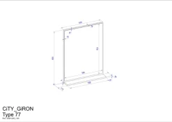 Home affaire Badspiegel »CITY/GIRON, Spiegel in Wotan Eiche, Wandspiegel im zeitlosen Design« mit Ablagefläche, 60 cm breit