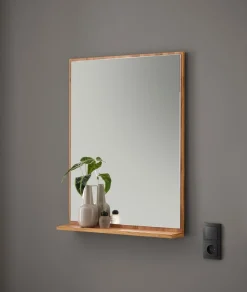 Home affaire Badspiegel »CITY/GIRON, Spiegel in Wotan Eiche, Wandspiegel im zeitlosen Design« mit Ablagefläche, 60 cm breit