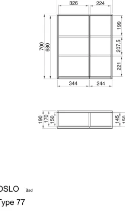 Home affaire Badspiegel »Oslo, Spiegelschrank in Eiche Evoke, Spiegel im skandinavischen Design« Aufbewahrungsschrank mit 2 Spiegeltüren, mit LED