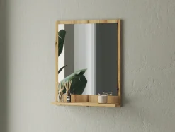 Home affaire Badspiegel »Oslo, Spiegel in Eiche Evoke, Wandspiegel im skandinavischen Design« mit Ablagefläche, 60 cm breit