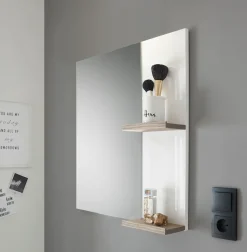 Home affaire Badspiegel »SOLiD, Spiegel im modernen Design, Wandspiegel« in zwei Farben verfügbar, zwei Ablageböden