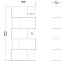 Home affaire Bücherregal »Maze, Regal, Standregal, Stauraumregal, Multifunktional,« Breite/Tiefe/Höhe: 80/29,5/175 cm, zweifarbig, mit vielen Fächern