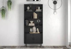 Home affaire Bücherregal »Ronda« 1 Stk. tlg. Standregal mit Schiebetüren - Maße (B/T/H) 80/40/172 cm