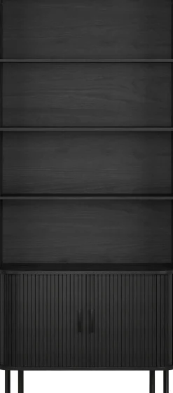 Home affaire Bücherregal »Ronda« 1 Stk. tlg. Standregal mit Schiebetüren - Maße (B/T/H) 80/40/172 cm