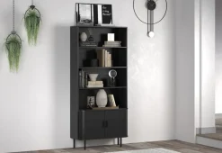 Home affaire Bücherregal »Ronda« 1 Stk. tlg. Standregal mit Schiebetüren - Maße (B/T/H) 80/40/172 cm