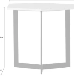 Home affaire Beistelltisch »Menton« mit Metall-Inlays in einer Marmorplatte