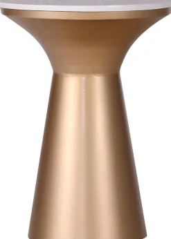Home affaire Beistelltisch »Menton« mit goldfarbenem Gestell und Terazzo Platte, in elegantem Design
