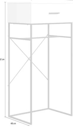 Home affaire Beistelltisch »Sterling« 1 Stk. tlg. Konsolentisch mit 1 Schublade - (B/T/H) 60/48/132 cm