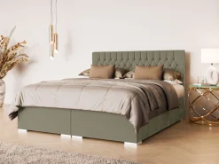 Home affaire Bett »ALIY mit Matratze und Topper, in 3 Breiten (140, 160 und 180 cm)« Boxspringbett mit Kopfteil, Bettkasten, Matratze (BFK/TFK) und Topper
