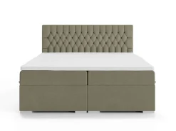 Home affaire Bett »ALIY mit Matratze und Topper, in 3 Breiten (140, 160 und 180 cm)« Boxspringbett mit Kopfteil, Bettkasten, Matratze (BFK/TFK) und Topper
