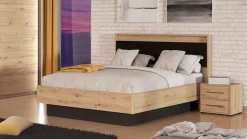 Home affaire Bettgestell »Ascalon, gepolstertes Kopfteil, bezogen mit weichem Cordstoff« Liegeflächen 160 oder 180x200 cm, FSC® -zertifizierter Holzwerkstoff