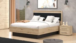 Home affaire Bettgestell »Ascalon, gepolstertes Kopfteil, bezogen mit weichem Cordstoff« Liegeflächen 160 oder 180x200 cm, FSC® -zertifizierter Holzwerkstoff