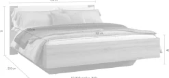 Home affaire Bettgestell »Bitry, Breite 160 bzw. 180 cm, moderner Bettrahmen« Doppelbett in zwei Grössen