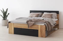 Home affaire Bettgestell »Faweza, Breite 160 bzw. 180 cm, Stauraumbett« Funktionsbett Schublade mit extra viel Stauraum
