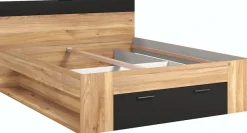 Home affaire Bettgestell »Faweza, Breite 160 bzw. 180 cm, Stauraumbett« Funktionsbett Schublade mit extra viel Stauraum