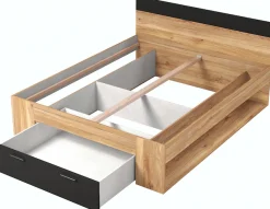 Home affaire Bettgestell »Faweza, Breite 160 bzw. 180 cm, Stauraumbett« Funktionsbett Schublade mit extra viel Stauraum