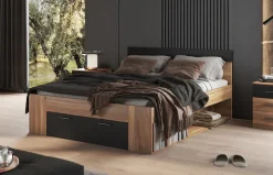 Home affaire Bettgestell »Faweza, Breite 160 bzw. 180 cm, Stauraumbett« Funktionsbett Schublade mit extra viel Stauraum