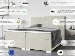 Home affaire Bett »Liania mit Matratze und Topper, in 2 Breiten (160 und 180 cm)« Boxspringbett mit Bettkasten, Matratze (BFK/TFK) und Topper