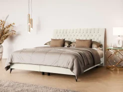 Home affaire Bett »SYDNEE mit Matratze und Topper, in 2 Breiten (160 und 180 cm)« Boxspringbett mit Kopfteil, Bettkasten, Matratze (BFK/TFK) und Topper