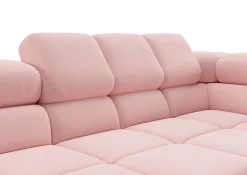 Home affaire Big-Sofa »Ancona modern, elegant, bequem, viel Platz, B/T/H: 290/110/70 cm« auffällige Steppung, inkl. 2 Zierkissen und verstellbaren Kopfstützen