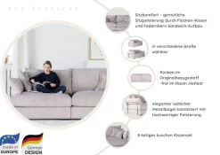 Home affaire Big-Sofa »Casa XXL, B: 247 cm« 4 Zierkissen, Mega-Sofa, in Cord oder Chenille-Struktur, Federkern