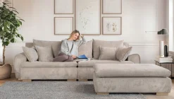 Home affaire Big-Sofa »Katja, B: 275 cm - OTTO. Verlässliche Qualität.« Mega-Sofa mit 4 Zierkissen