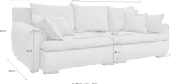 Home affaire Big-Sofa »Katja, B: 275 cm - OTTO. Verlässliche Qualität.« Mega-Sofa mit 4 Zierkissen