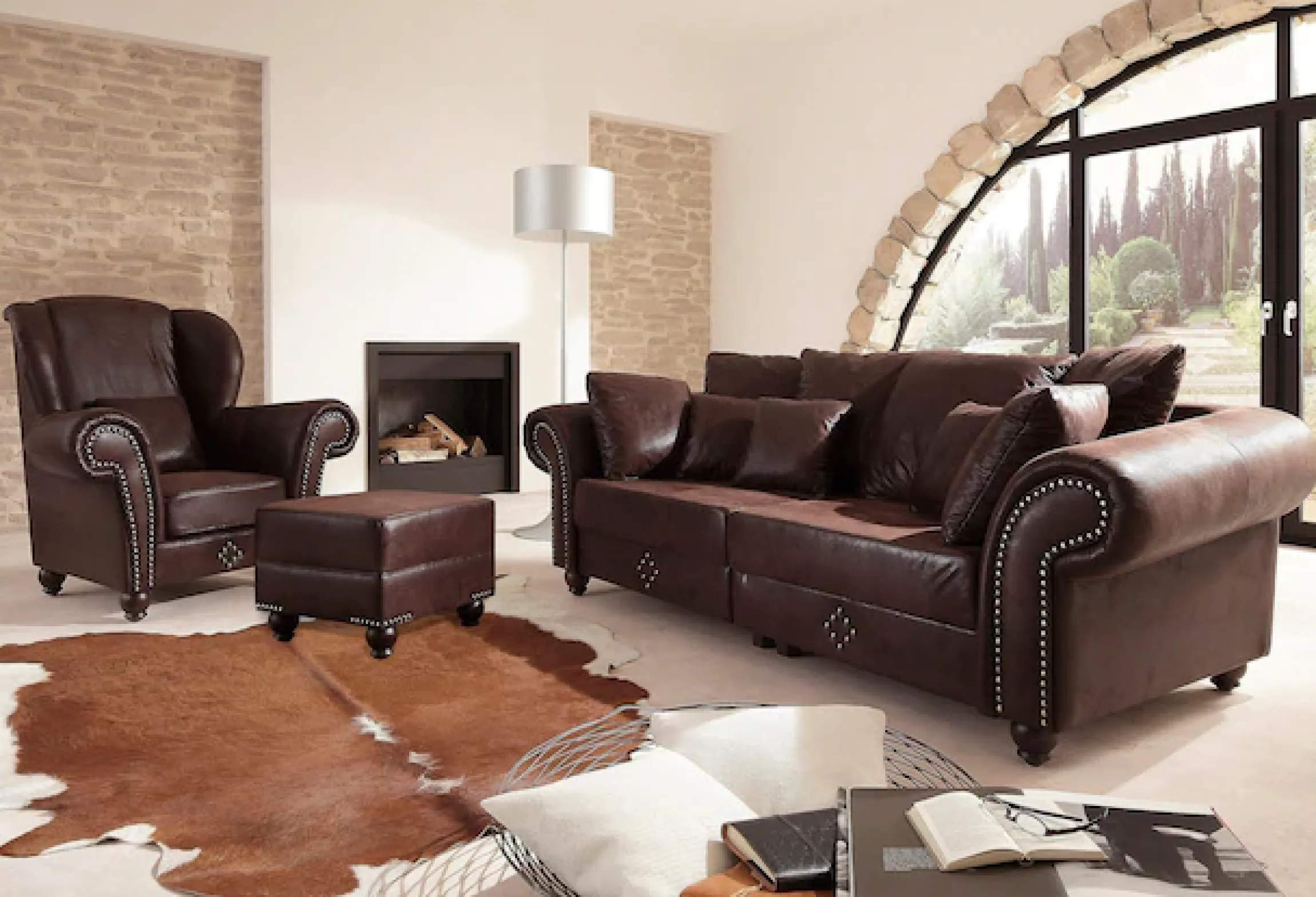 Home affaire Big-Sofa »King George Mega Sofa, viel Platz, Federkern«