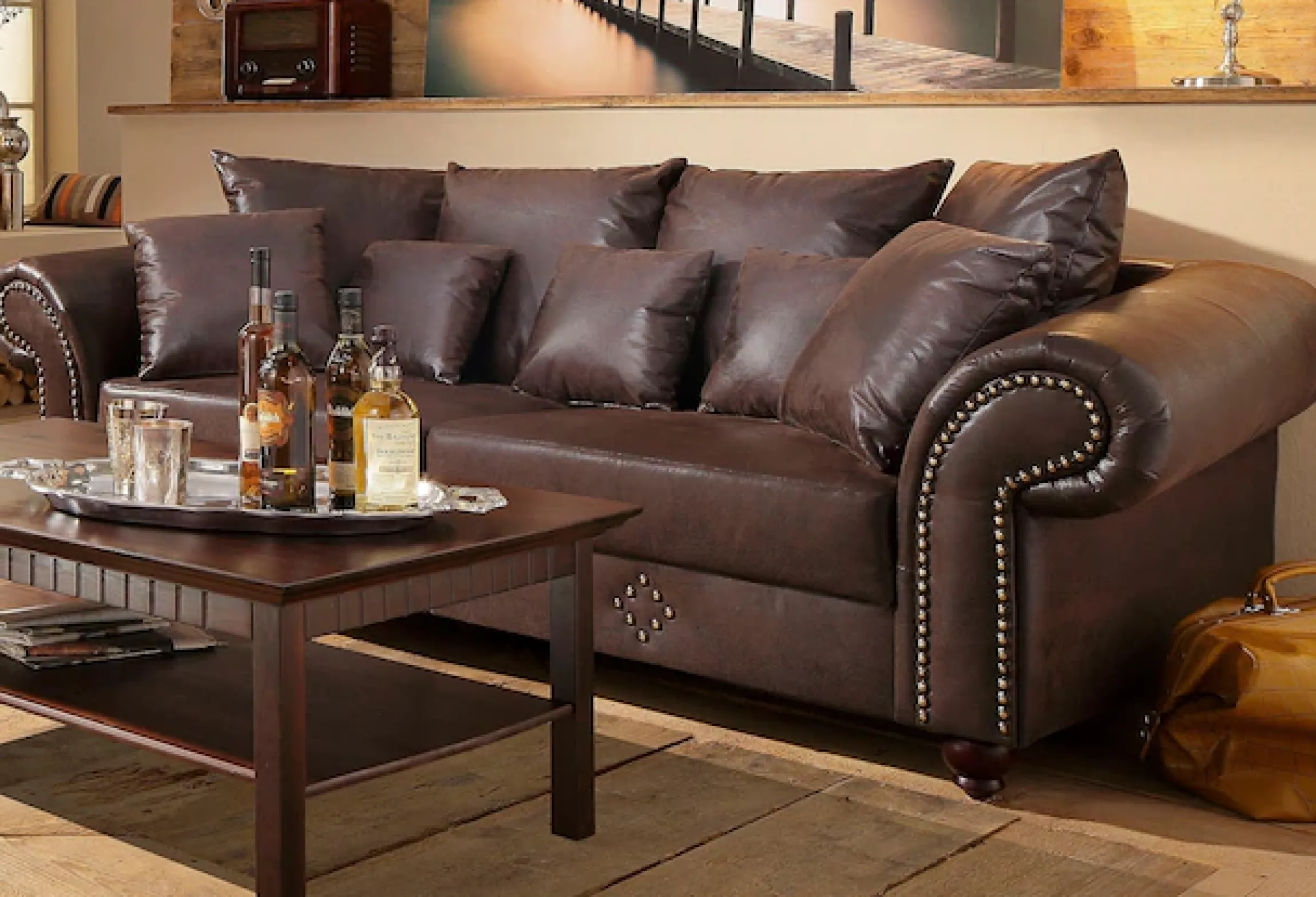 Home affaire Big-Sofa »King George Mega Sofa, viel Platz, Federkern«