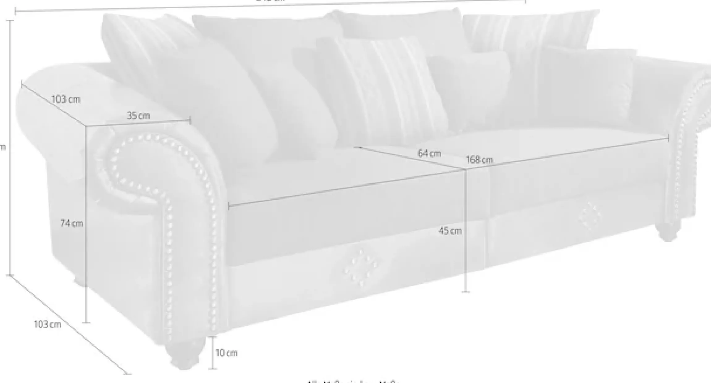 Home affaire Big-Sofa »King George Mega Sofa, viel Platz, Federkern«
