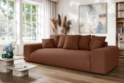 Home affaire Big-Sofa »LAKESIDE 3-Sitzer Schlafsofa mit Bettkasten, Breite 256,5 cm« Liegefläche 168,5x195 cm, hoher Sitzkomfort, Maße B/T/H: 256/122/82cm