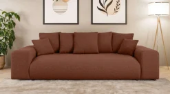 Home affaire Big-Sofa »LAKESIDE 3-Sitzer Schlafsofa mit Bettkasten, Breite 256,5 cm« Liegefläche 168,5x195 cm, hoher Sitzkomfort, Maße B/T/H: 256/122/82cm