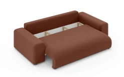 Home affaire Big-Sofa »LAKESIDE 3-Sitzer Schlafsofa mit Bettkasten, Breite 256,5 cm« Liegefläche 168,5x195 cm, hoher Sitzkomfort, Maße B/T/H: 256/122/82cm