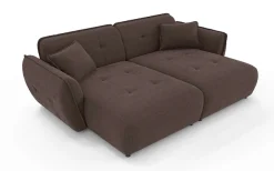 Home affaire Big-Sofa »MIRELDA Design-Sofa mit Steppungen, extra tief, Breite 251 cm« Sitztiefe 123cm, elegant und bequem, 2 Zierkissen, belastbar bis 480kg