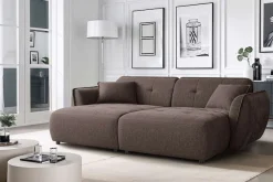 Home affaire Big-Sofa »MIRELDA Design-Sofa mit Steppungen, extra tief, Breite 251 cm« Sitztiefe 123cm, elegant und bequem, 2 Zierkissen, belastbar bis 480kg