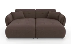 Home affaire Big-Sofa »MIRELDA Design-Sofa mit Steppungen, extra tief, Breite 251 cm« Sitztiefe 123cm, elegant und bequem, 2 Zierkissen, belastbar bis 480kg