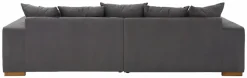 Home affaire Big-Sofa »Neapel« mit vielen losen Kissen, in 2 Bezugsqualitäten