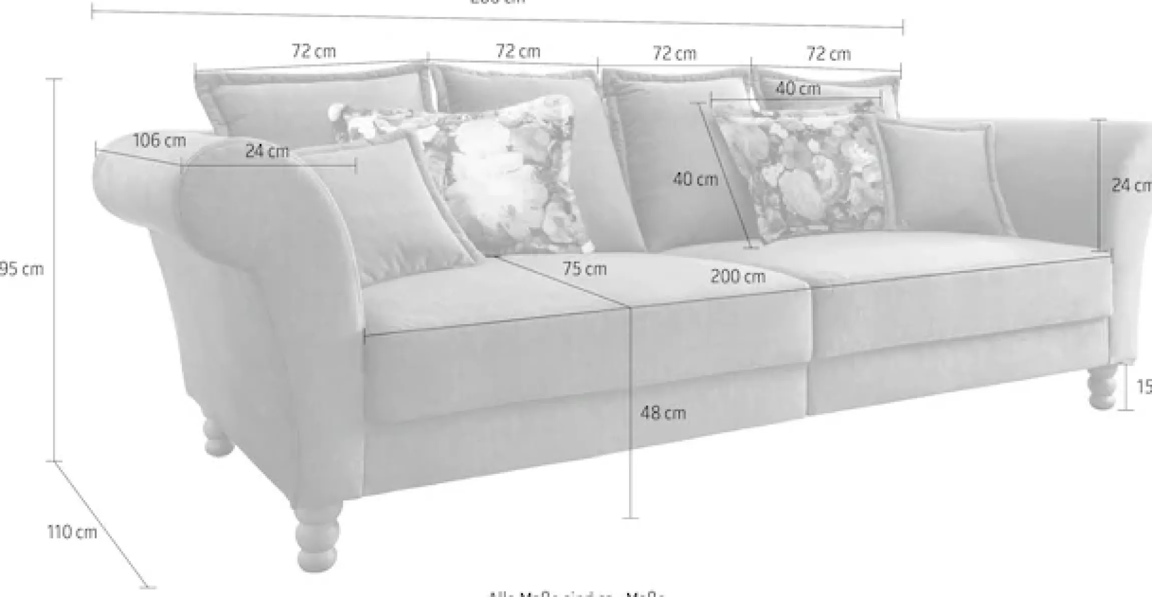Home affaire Big-Sofa »Tassilo Mega Sofa mit viel Platz, bequem durch Kaltschaum im Sitz«