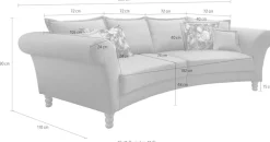 Home affaire Big-Sofa »Tassilo geschwungene Formensprache, bequem, Mega Sofa, Breite 350cm«