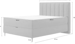 Home affaire Boxbett »Rita inkl. Bettkasten, erhältlich in den Breiten 160cm und 180cm« mit Taschen-Federkernmatratze, Komfortliegehöhe von 61cm